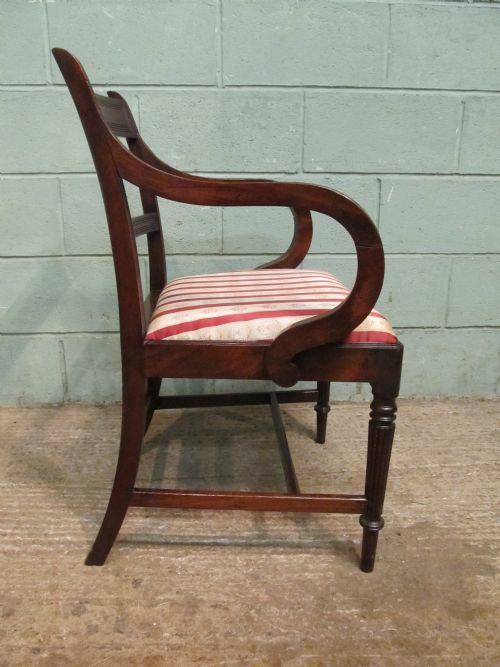 Antique Regency Mahogany Elbow Desk Chair C1800