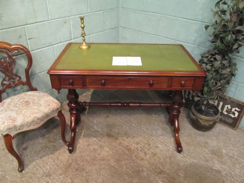 Antique Victorian Mahogany Writing Table Desk C1880