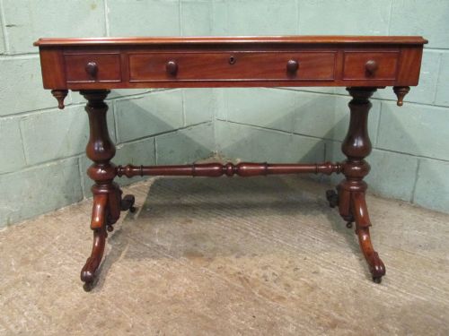 fig 1. Antique Victorian Mahogany Writing Table Desk c1880
