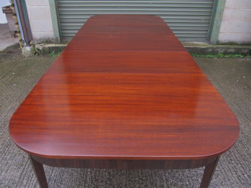 fig 3. Antique Edwardian Mahogany Extending Dining Table Seats 14-16 c1900