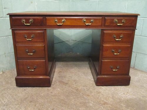 fig 1. Antique Victorian Mahogany Twin Pedestal Desk c1880
