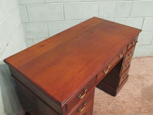 fig 2. Antique Victorian Mahogany Twin Pedestal Desk c1880