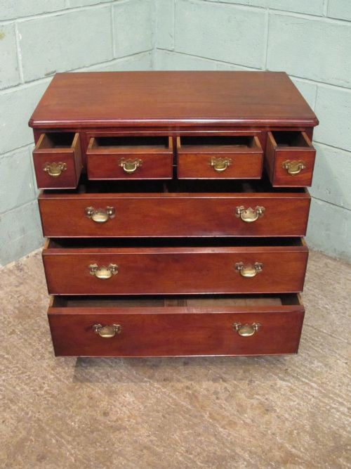 fig 1. Antique Victorian Mahogany Secretaire Dwarf Chest of Drawers c1880