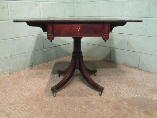 fig 2. Antique Regency Mahogany Drop Leaf Pembroke Table C1820