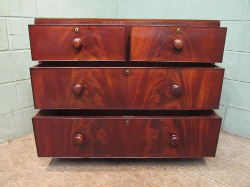 fig 2. Antique Early Victorian Mahogany Chest of Drawers C1840