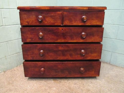 fig 1. Antique Victorian Mahogany Chest of Drawers C1880