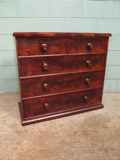 fig 2. Antique Victorian Mahogany Chest of Drawers C1880