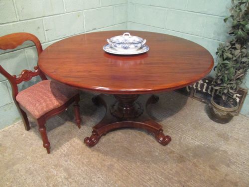 fig 1. Antique William 1V Mahogany Tilt Top Dining Table C1830 Seats 6-8