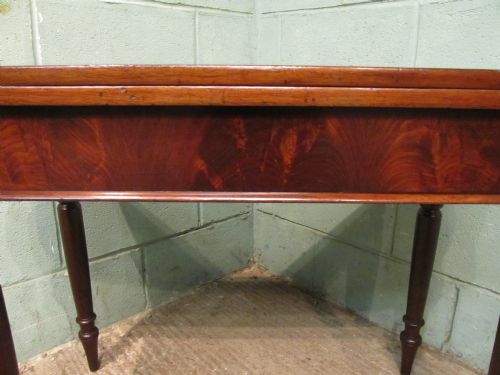fig 1. Antique Victorian Mahogany Fold Over Tea Table 1880