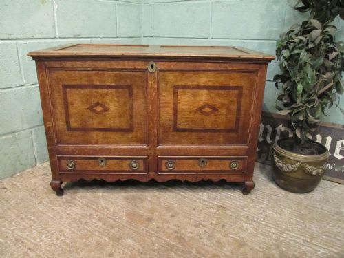 Antique George 111 Oak Mule Chest Coffer C1780