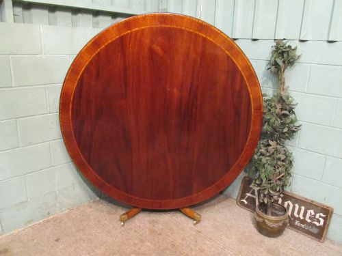 Antique Edwardian Mahogany Tilt Top Dining Table C1900 Seats 8-10