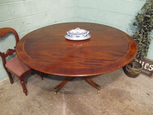 fig 2. Antique Edwardian Mahogany Tilt Top Dining Table C1900 seats 8-10