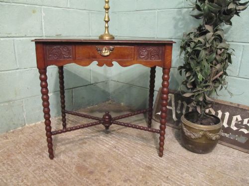 Antique Victorian Oak Side Table C1880
