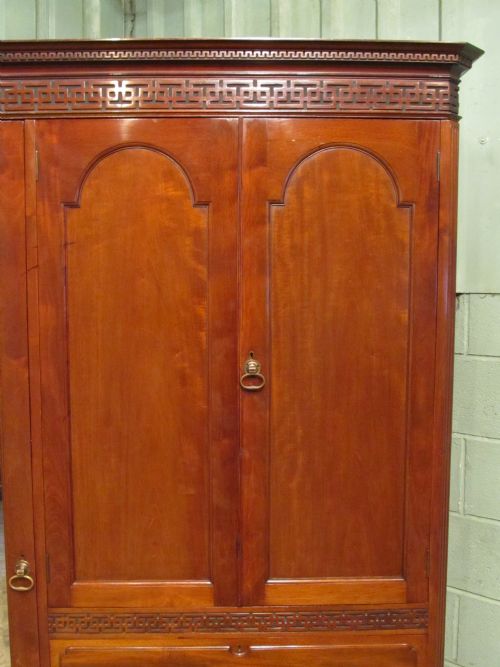 fig 1. Antique Edwardian Mahogany Compactum Wardrobe by Warings c1900