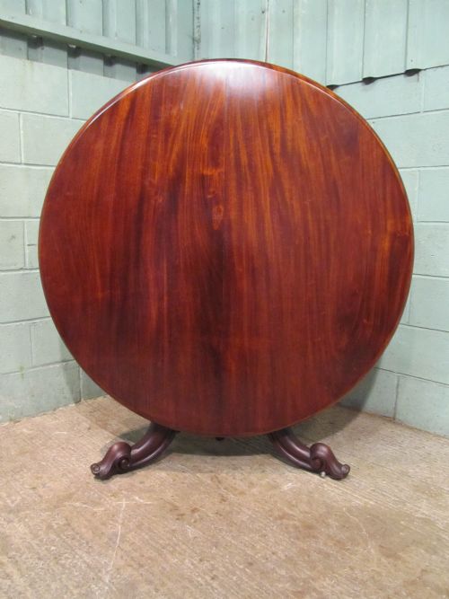 Antique Victorian Mahogany Tilt Top Dining/breakfast Table C1880 Seats 6-8