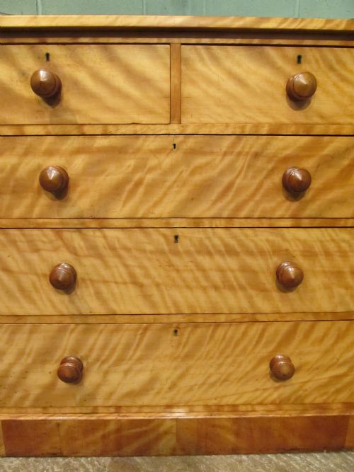 fig 1. Antique Victorian Satinwood Chest of Drawers c1880