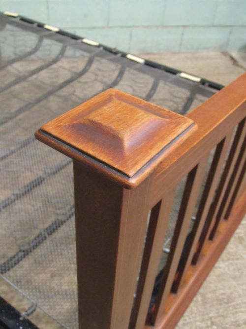 fig 2. Antique Edwardian Mahogany Inlaid Double Bed c1900