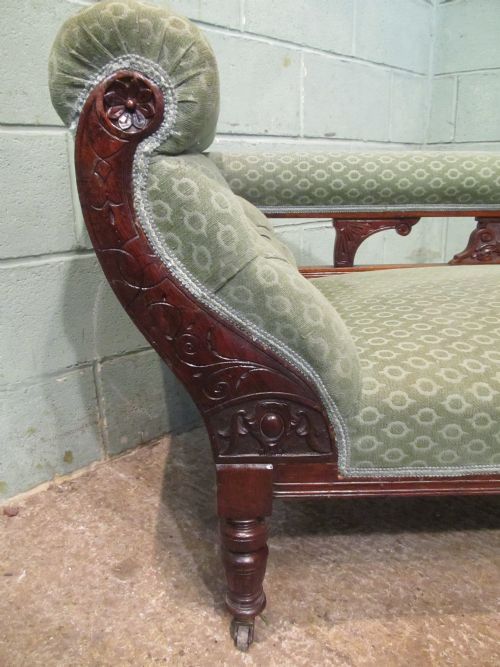 fig 1. Antique Edwardian Mahogany Chaise Lounge c1900