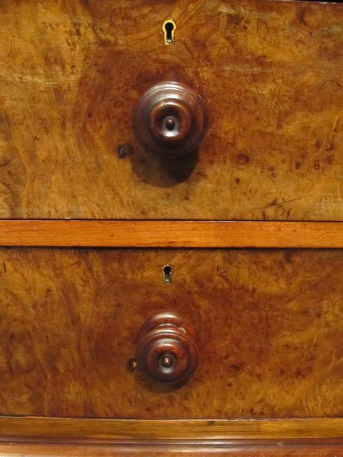 fig 2. Antique Victorian Burr Walnut Triple Wardrobe c1880