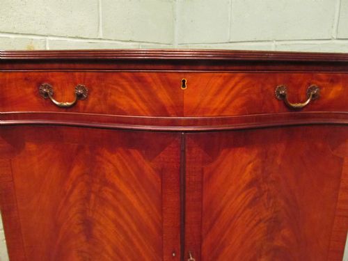 fig 1. Antique Edwardian Mahogany Serpentine Fronted Cupboard c1900
