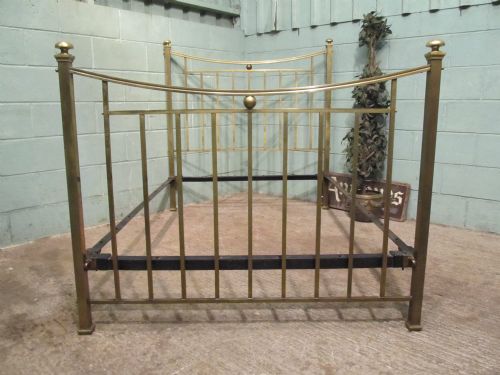 Antique Victorian Brass Double Bed C1880