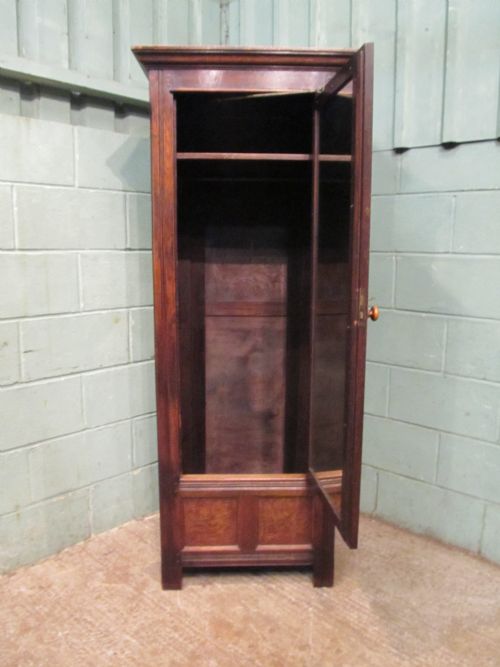 fig 2. Antique Oak Narrow Single Wardrobe c1920