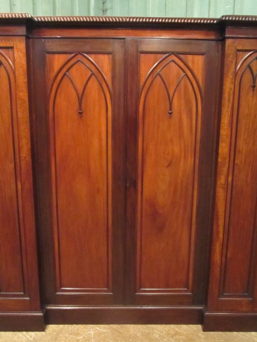 fig 2. Antique Early Victorian Mahogany Triple Breakfront Wardrobe c1840