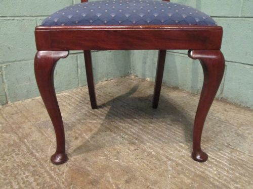 fig 2. Antique Set Six Edwardian Queen Anne Mahogany Dining Chairs c1900