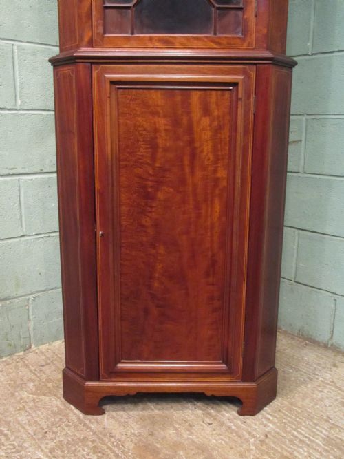 fig 1. Antique Edwardian Mahogany Full Height Corner Cabinet c1900