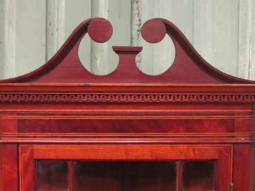 fig 2. Antique Edwardian Mahogany Full Height Corner Cabinet c1900