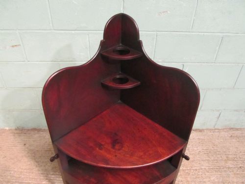 fig 2. Antique Regency Mahogany Corner Washstand c1800