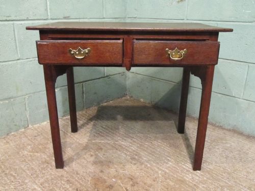 fig 1. Antique Georgian oak side table c1780
