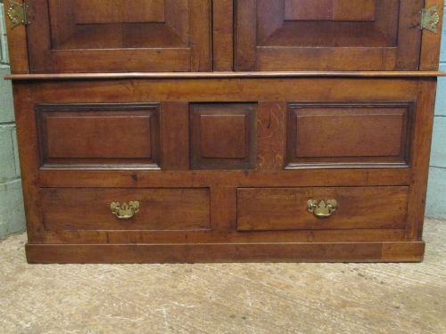 fig 2. ANTIQUE GEORGIAN OAK TACK CUPBOARD WARDROBE C1780