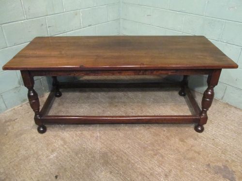 fig 1. ANTIQUE VICTORIAN SOLID JOINED OAK REFECTORY DINING TABLE C1880
