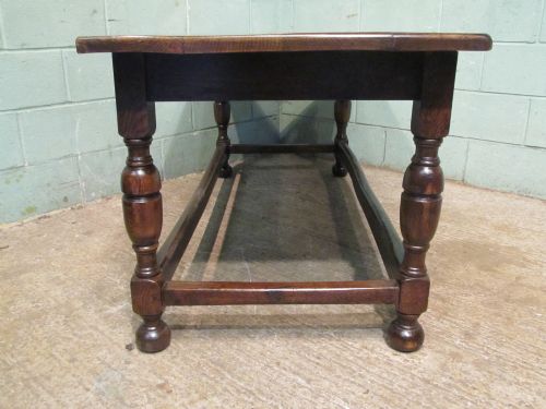 fig 2. ANTIQUE VICTORIAN SOLID JOINED OAK REFECTORY DINING TABLE C1880