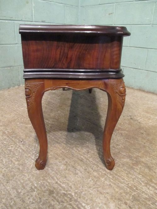 fig 1. ANTIQUE ITALIAN BURR WALNUT CONSOLE HALL TABLE C1920