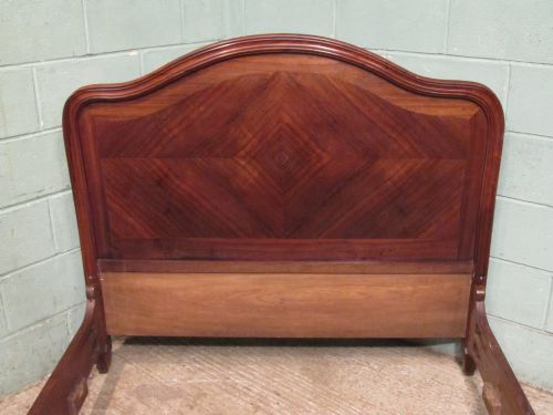fig 1. ANTIQUE FRENCH ROSEWOOD SERPENTINE SHAPED DOUBLE BED C1890