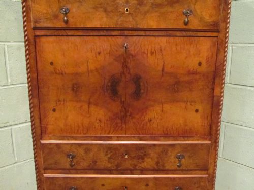 fig 1. Antique Italian Burr Walnut Drinks Cabinet c1920