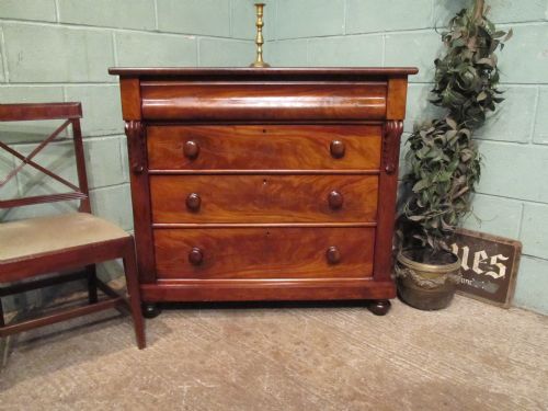 Antique Victorian Mahogany Scotch Chest of Drawers C1860