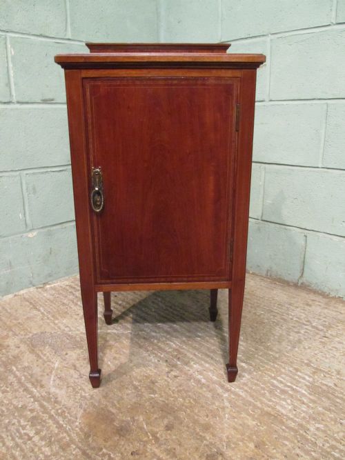 fig 1. Antique Edwardian mahogany Bedside Cabinet pot cupboard By Warring & Gillow C1900