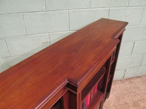 fig 2. Antique Edwardian Mahogany Breakfront Open Bookcase c1900