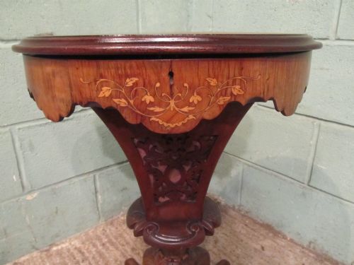 fig 2. Antique Victorian Walnut Sewing Work Box c1880