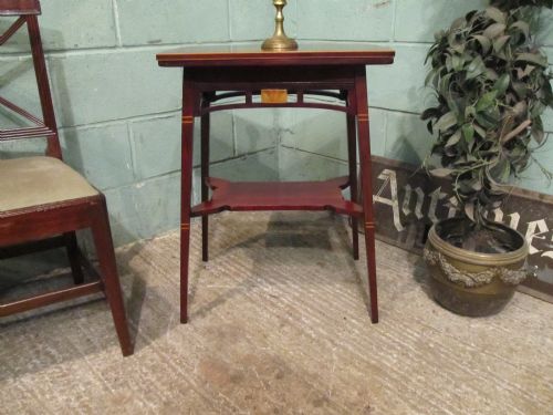 Antique Edwardian Mahogany Arts & Crafts Fold Over Games Table C1900