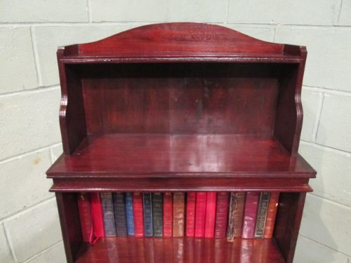 fig 2. Antique Victorian Mahogany Narrow Open Fronted Bookcase c1880