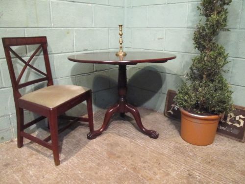 fig 1. Antique Georgian Mahogany Tilt Top Tea Table c1780