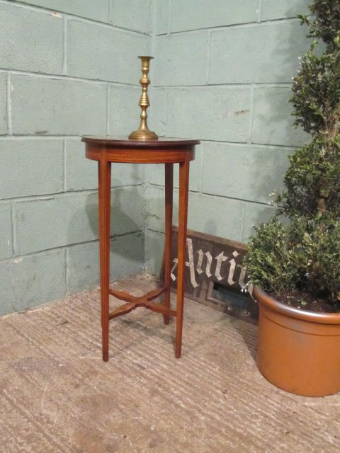 Antique Edwardian Satinwood Lamp Table C1900