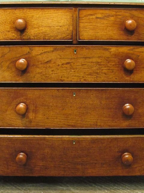fig 1. Antique Georgian Country Oak Chest of Drawers c1780