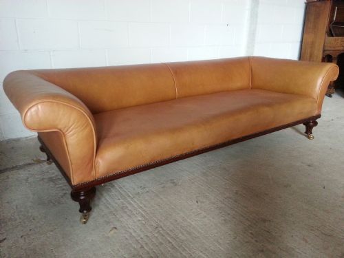 fig 2. Antique Original Victorian Leather Chesterfield 4 Seater Sofa c1860 By Holland & Sons .