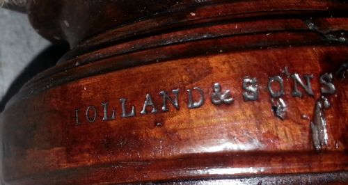 fig 3. Antique Original Victorian Leather Chesterfield 4 Seater Sofa c1860 By Holland & Sons .