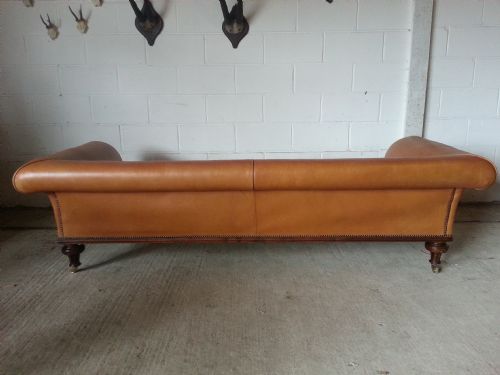 fig 4. Antique Original Victorian Leather Chesterfield 4 Seater Sofa c1860 By Holland & Sons .